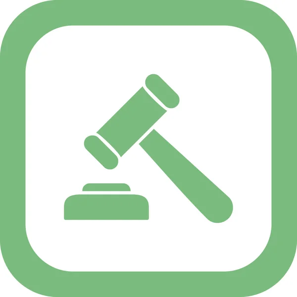 Judge Hammer Web Icon Simple Illustration — Vetor de Stock