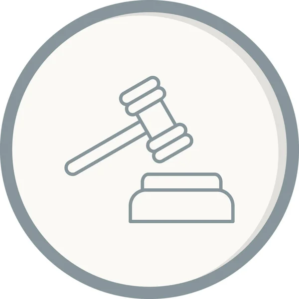 Gavel Icon Vector Illustration Law Concept — Stok Vektör