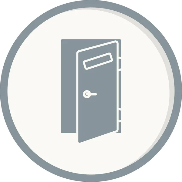 Door Icon Flat Design Illustration Web Mobile Devices — Archivo Imágenes Vectoriales