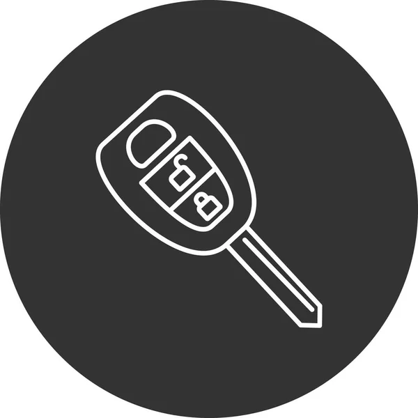 Vector Illustration Car Key Icon —  Vetores de Stock