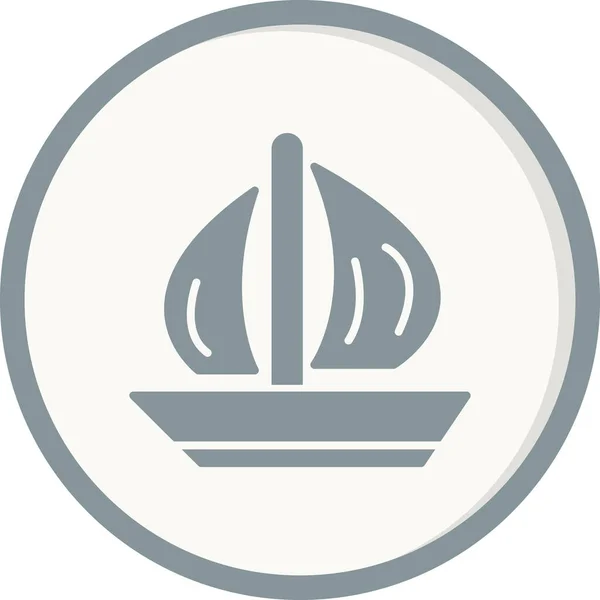 Sail Boat Icon Vector Illustration — Stock Vector