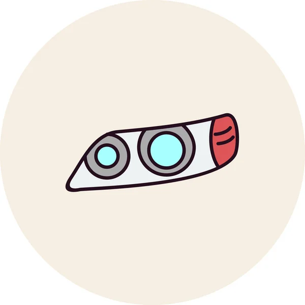Vector Illustration Headlight Icon — Stok Vektör