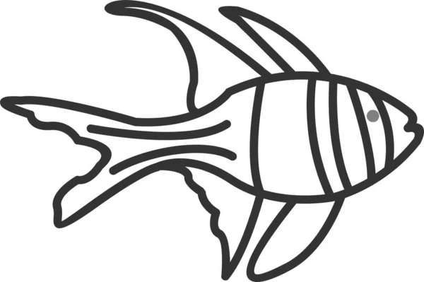Banggai Cardinal Fish Icon Vector Illustration — Stockový vektor