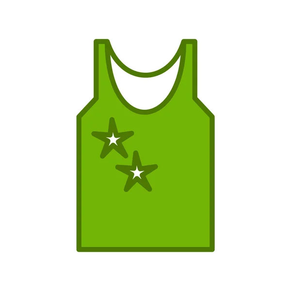 Sleeveless Shirt Icon Vector Illustration — Vetor de Stock
