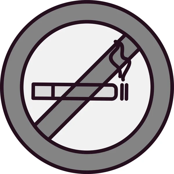 Rökförbud Vektor Illustration — Stock vektor