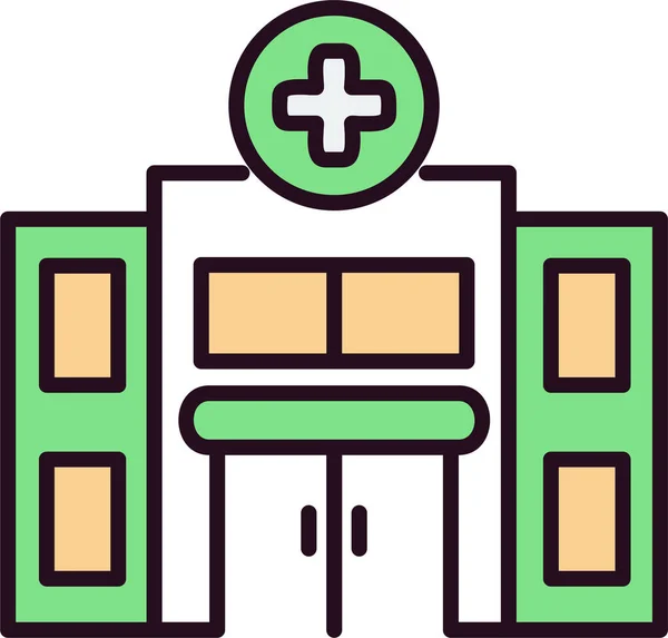 Hospital Icon Vector Illustration — Stock Vector