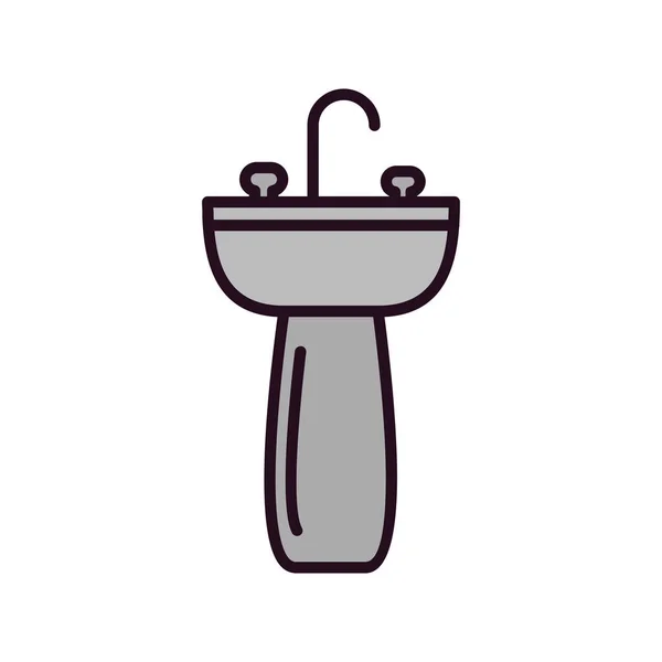 Sink Icon Vektor Isolierte Darstellung Von Konturelementen — Stockvektor