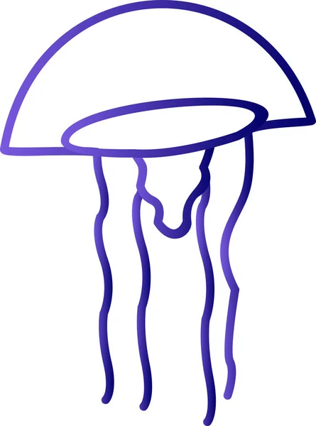 Jelly Fish Icon Vector Illustration — Stock Vector