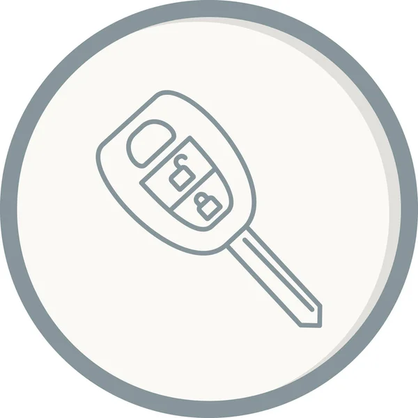 Vector Illustration Car Key Icon — Stockvektor