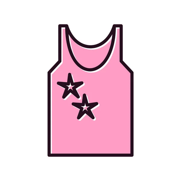 Sleeveless Shirt Icon Vector Illustration — Vettoriale Stock