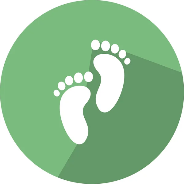 Footprints Icon Vector Illustration — Stock Vector