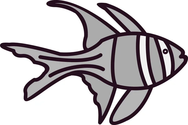 Banggai Cardinal Fish Icon Vector Illustration — 스톡 벡터