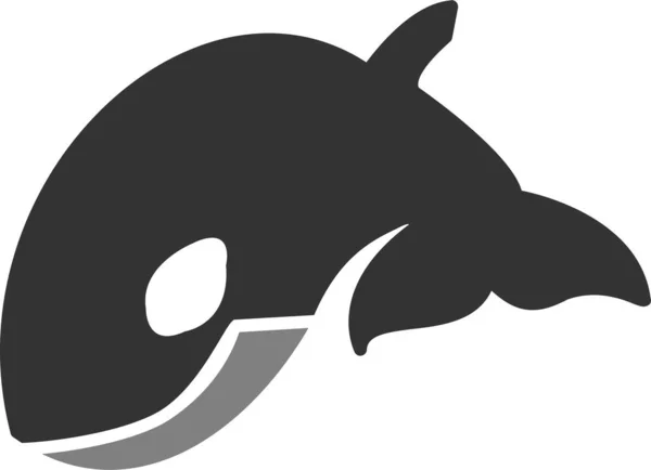 Orca Fish Icon Vector Illustration — Image vectorielle