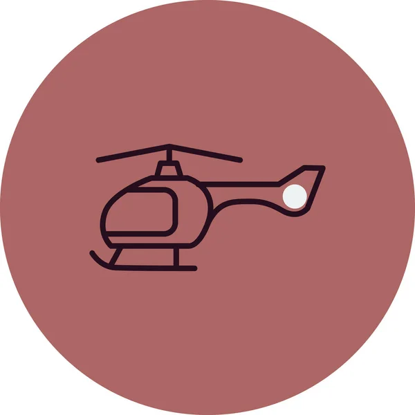 Icono Del Helicóptero Símbolo Transporte Ilustración Vectorial Aislado — Archivo Imágenes Vectoriales