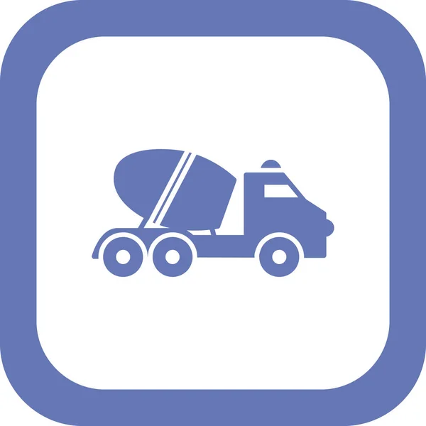 Cement Truck Web Icon Simple Illustration — Archivo Imágenes Vectoriales