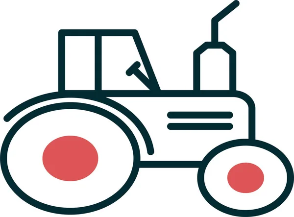 Tractor Icon Vector Illustration — Stock Vector