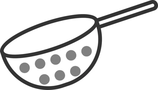 Иконка Стрейнера Контурная Иллюстрация Векторных Значков Сковороды Паутины — стоковый вектор