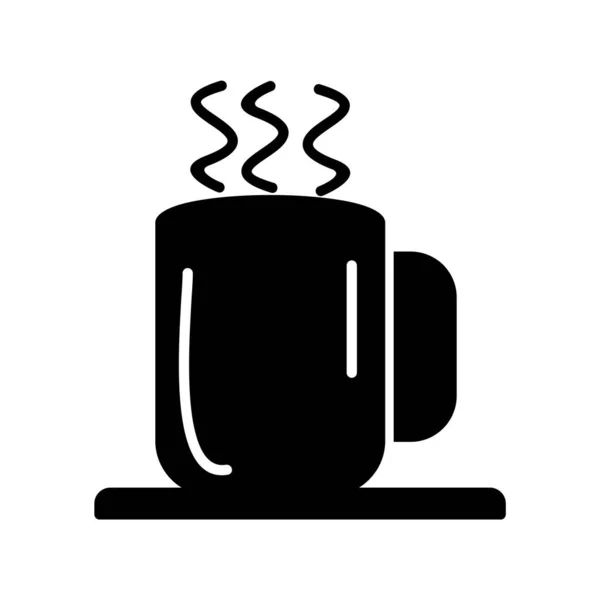 Hot Coffee Mug Drink Beverage Vector Illustration — Stok Vektör