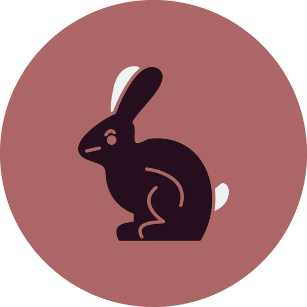 Ilustración Conejo Icono Web — Vector de stock