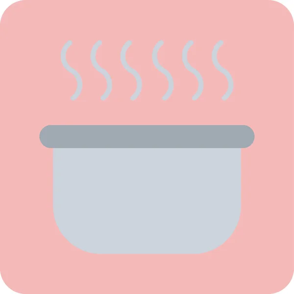 Food Pot Cooking Meal Hot Camp Kitchen Cook Vector Illustration — 스톡 벡터