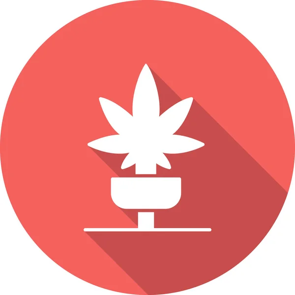 Marijuana Icon Vector Illustration — Stok Vektör