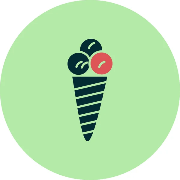 Ice Cream Icon Thin Line Style — Stockvektor