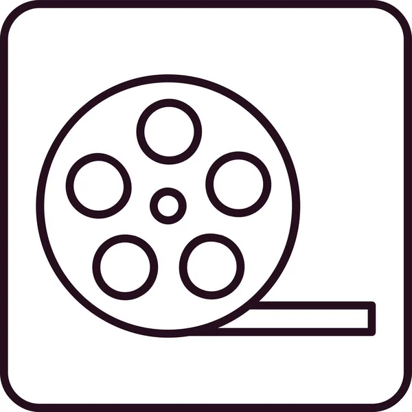 Illustration Vectorielle Bobine Film — Image vectorielle