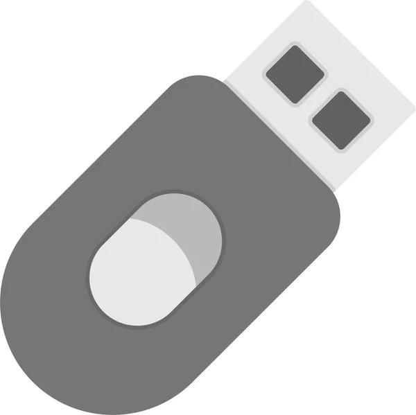 Usb Icono Unidad Flash Ilustración Simple Iconos Vectores Recortador Memoria — Vector de stock