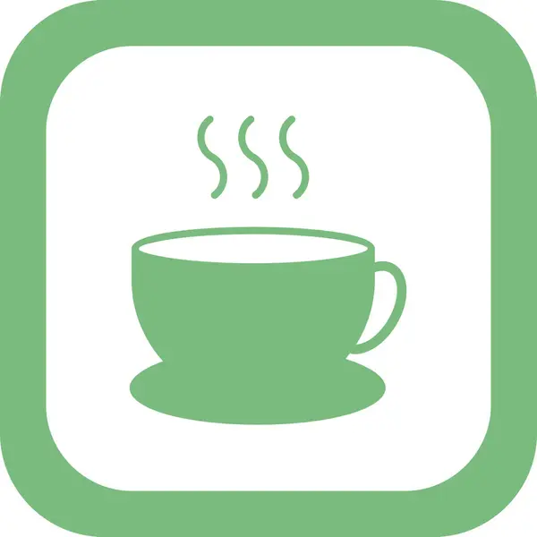Hot Tea Cup Vector Line Icon — 스톡 벡터