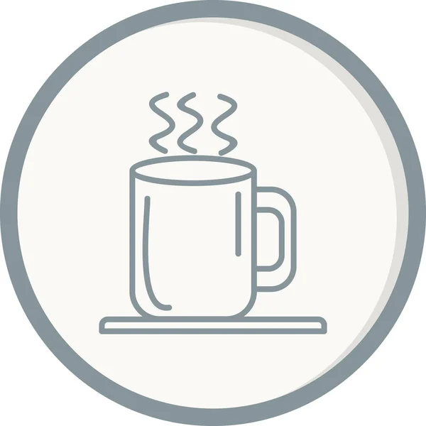 Hot Coffee Mug Drink Beverage Vector Illustration — ストックベクタ