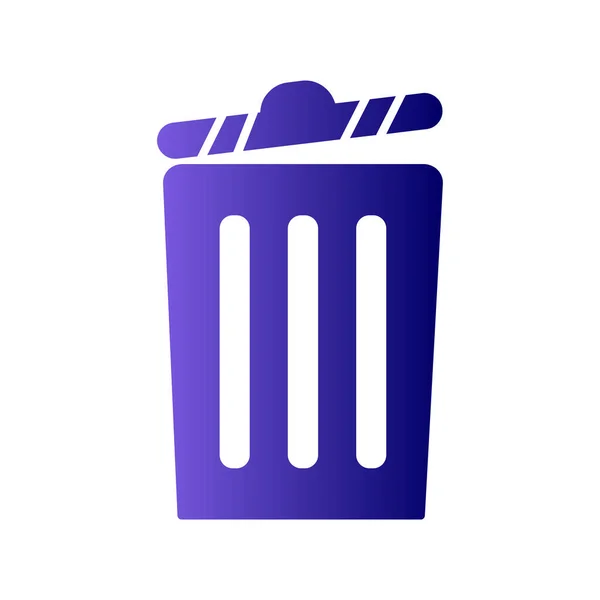 Dustbin Icon Outline Illustration — Stock vektor