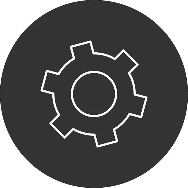 Cogwheel Setting Web Icon Vector Illustration — Stock vektor