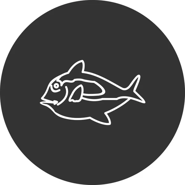 Illustrazione Vettoriale Icona Blue Tang Fish — Vettoriale Stock
