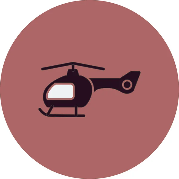 Значок Вертолета Транспортный Символ Изолированная Векторная Иллюстрация — стоковый вектор