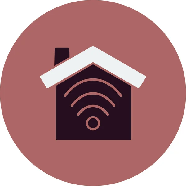 Smart Home Icon Outline House Remote Access Vector Symbol Web — 스톡 벡터