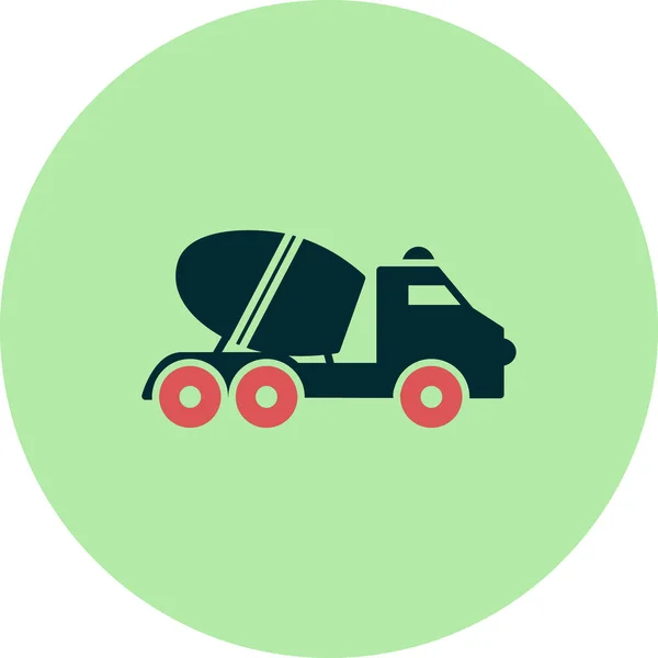 Cement Truck Web Icon Simple Illustration — Stok Vektör