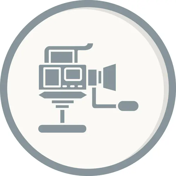 Camera Movie Device Gadget Flat Color Icon Vector — Stock Vector