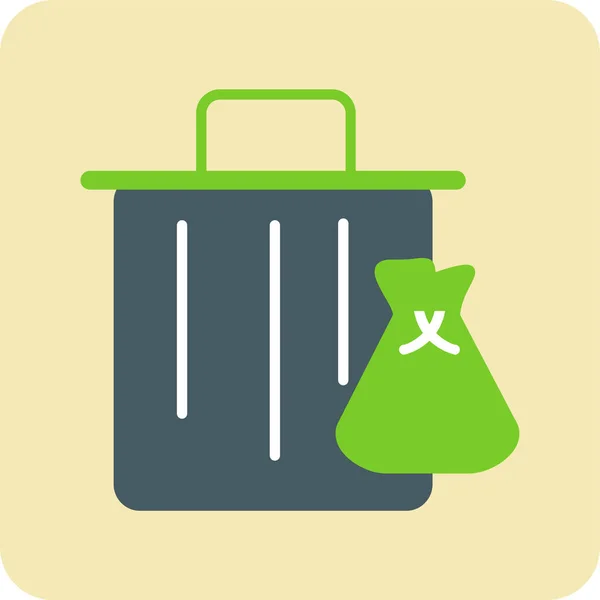 Vector Illustration Garbage Icon — Stock Vector