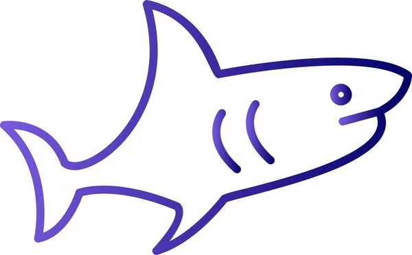 Shark Web Icon Simple Design — Stock Vector