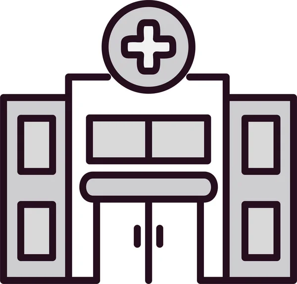 Icono Del Hospital Vector Ilustración — Vector de stock