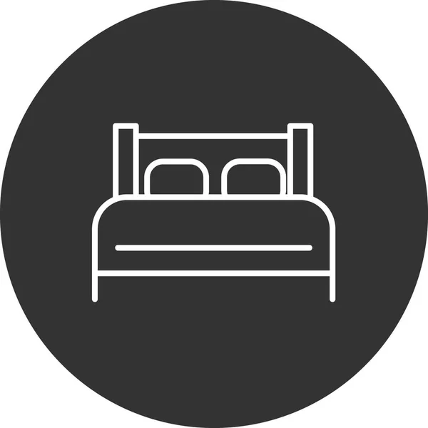 Vektor Illustration Des Bett Symbols — Stockvektor