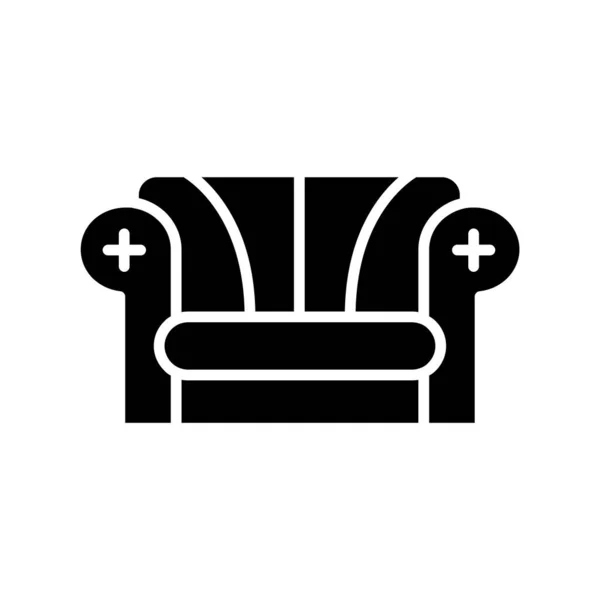 Sofa Web Icon Simple Design — Stock Vector