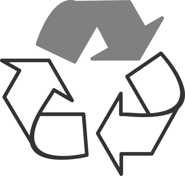 Vektorillustration Des Recyclings Moderner Symbole — Stockvektor