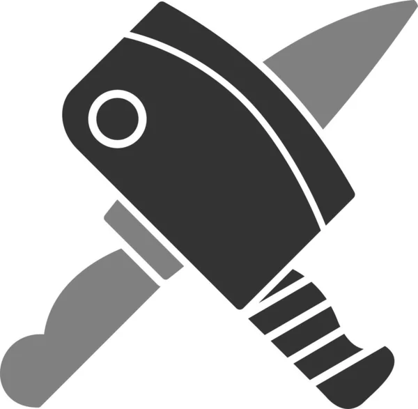 Vector Illustration Cleaver Knives Icon — Stockový vektor
