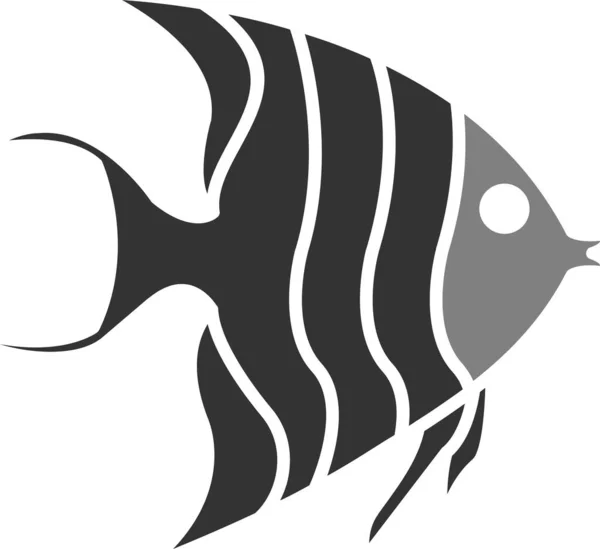 Angel Fish Icono Vector Ilustración — Vector de stock