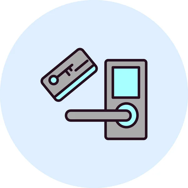 Key Card Icon Vector Illustration — Stock Vector