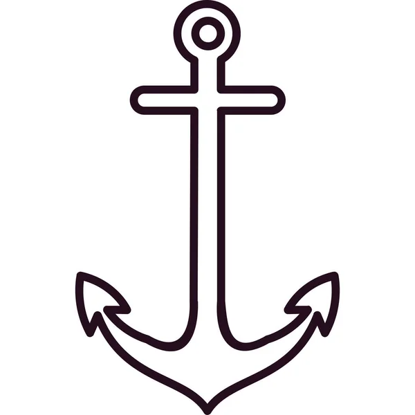 Anchor Icon Simple Illustration Nautical Symbol Vector — Wektor stockowy