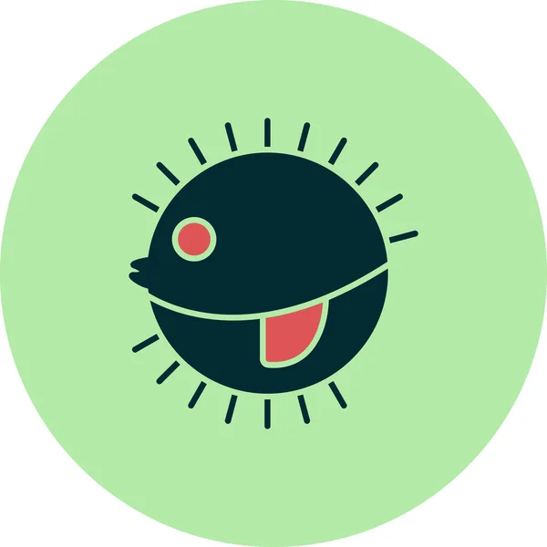 Puffer Fish Icon Vector Illustration — 스톡 벡터