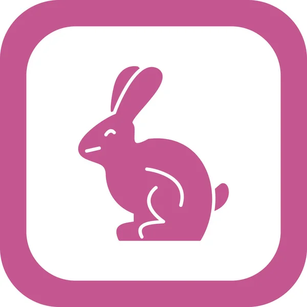 Ilustración Conejo Icono Web — Vector de stock