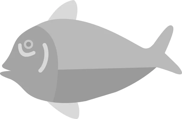 Blue Tang Fish Icon Vector Illustration — ストックベクタ